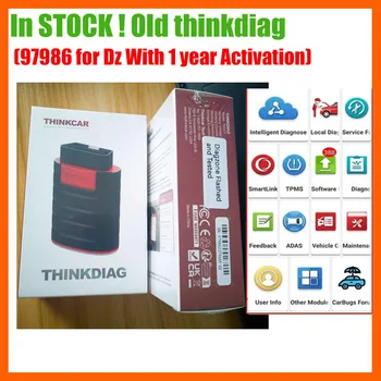 Thinkdiag Old Boot con 1 anno di attivazione Diagzone, supporta tutti i veicoli, 16 servizi di reset, scanner OBD2, strumento di diagnostica auto.