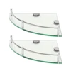 Bathroom Shelves, 2-Tier Bathroom Glass Corner Shelf Wall Mounted ,Tempered Glass Shelf for Storing Shower Gel/Soap-C 1