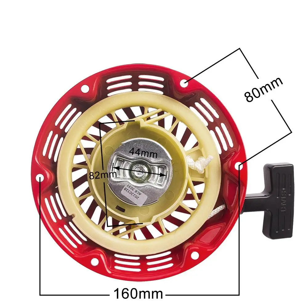 High Quality GX160 168F 170F Pull Recoil Starter Gasoline Generator Starter Recoil Spare Parts Petrol Engine Pull Pate 5.5hp