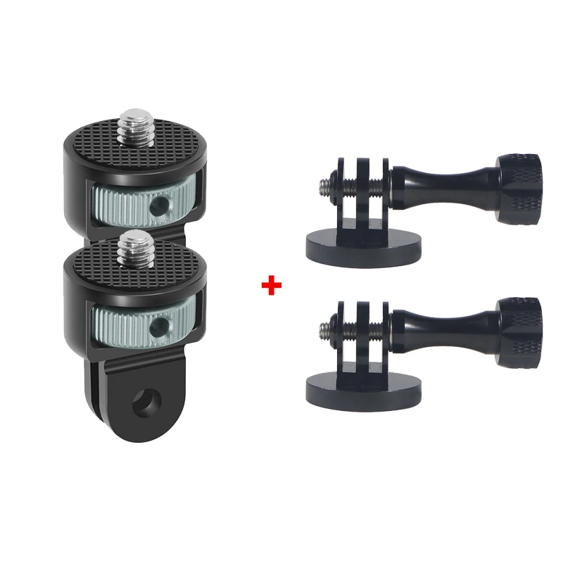 Aluminum 1/4 Inch Screw Tripod Adapter with 360° Rotating Mount