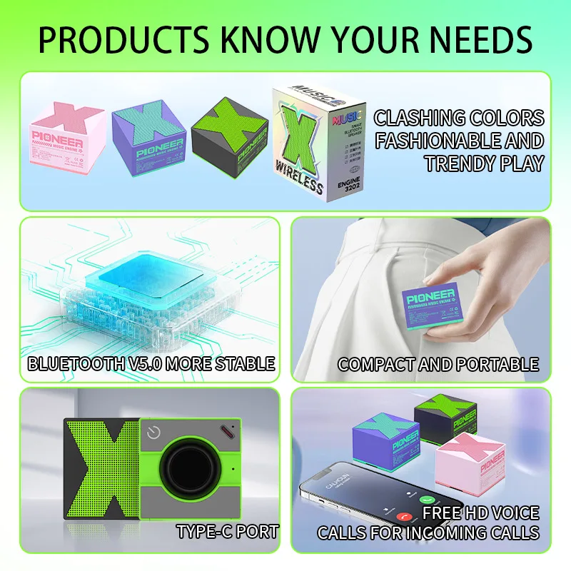 Basix Bluetooth Speaker Mini Portable wireless speaker with Stereo Pairing Hands-Free Call for Travel Outdoor Wireless Speakers 4