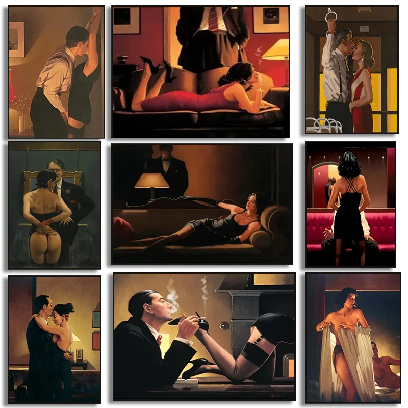 Jack Vettriano Ritratto Su Tela Pittura Donna Sexy Amante Nudo Poster E Stampe Moderne Immagini Di Arte Della Parete Soggiorno Decorazioni Per La Casa