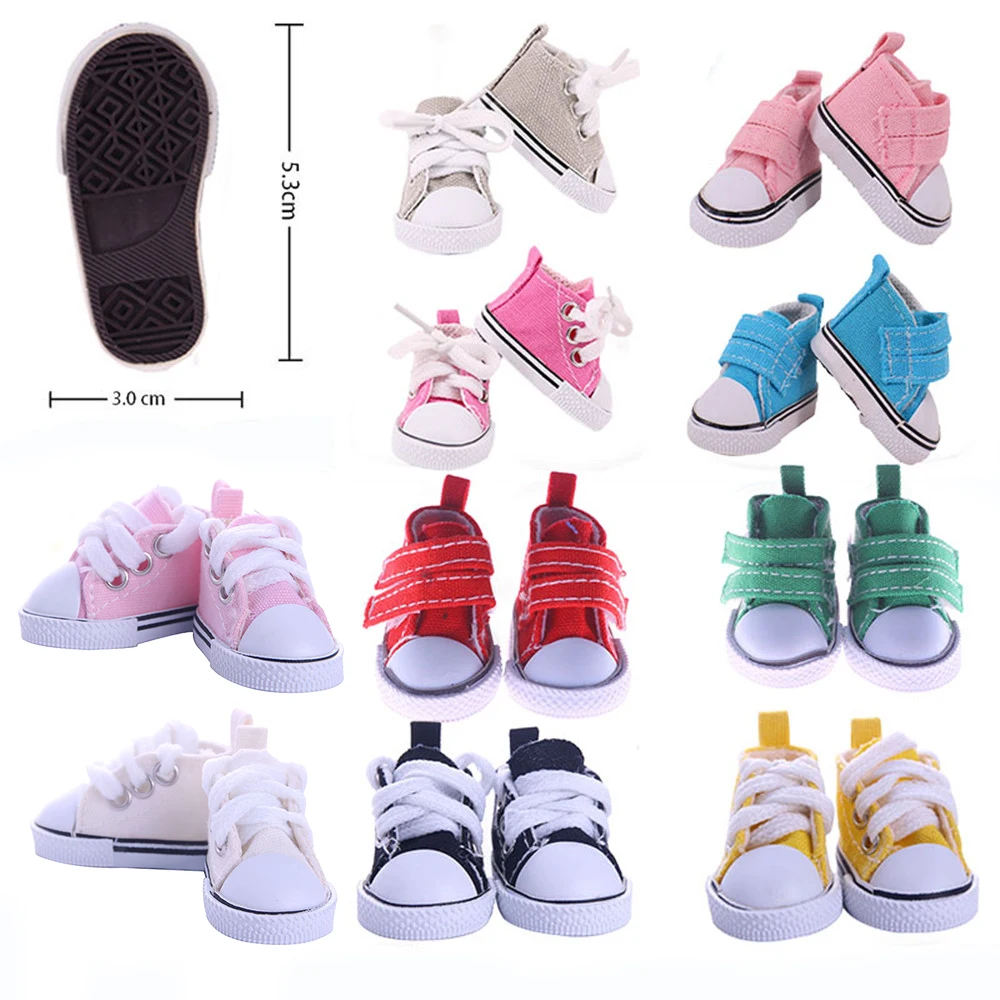 Blythe Wellie Wisher Doll Shoes 5Cm Canvas Shoes For 14.5 Inch EXO Doll Paola Reina BJD Doll Accessories Girls DIY Toys doll shoes 5cm multicolor leather shoes for 14 inch wellie wisher