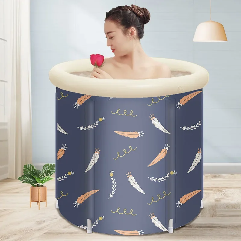 

Family Adult Foldable Inflatable Portable Bathtub Bucket Adult Whole Body Sweat Steam Large Children's Home Bathroom Products