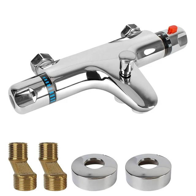 ห้องน้ําวาล์วผสมร้อนและเย็น Thermostatic TAP Thermostatic ก๊อกน้ําอ่างอาบน้ําก๊อกน้ําห้องน้ําเครื่องมือ 3
