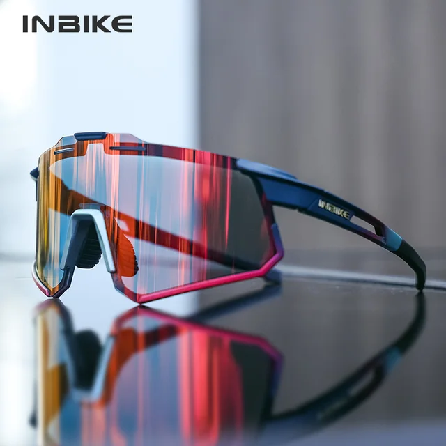 INBIKE-Lunettes de soleil de cyclisme photochromiques pour hommes, lunettes de vélo de route professionnelles, lunettes de sable coupe-vent, lunettes de vélo 1
