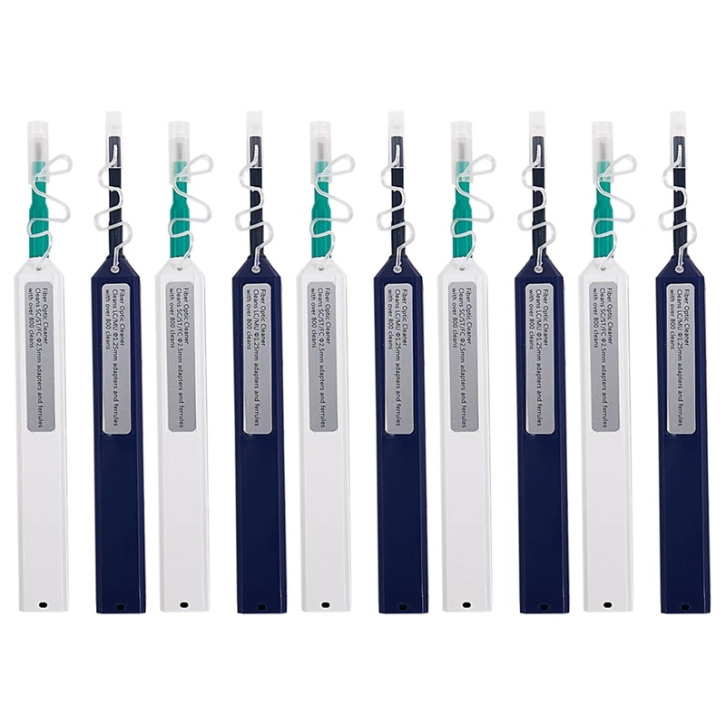 

10Pcs FTTH Optical Fiber Pen Cleaner Tool Cleaning 2.5mm LC MU 1.25mm SC FC ST Connector Fiber Optic Cleaning Tools
