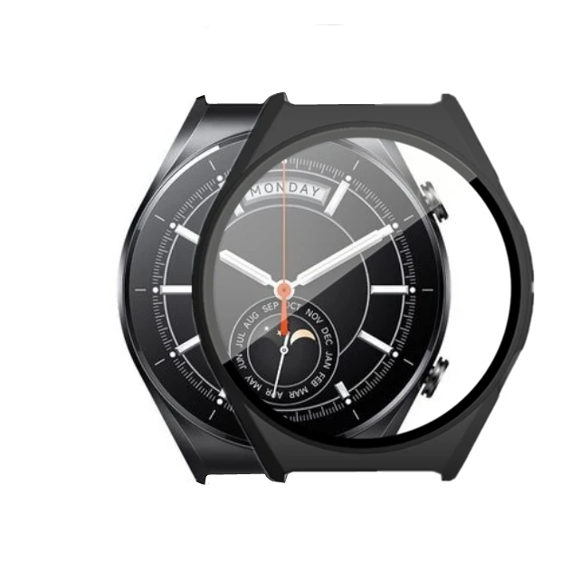 Protective Cover Case For Xiaomi Watch S1 Plating PC Case For Xiaomi Mi Watch S1 Full Screen Protector With Tempered Glass Shell apple watch screen protector watch screen protector case watch screen protector apple watch screen protector case watch protective case watch cover watch protective cover glass cover