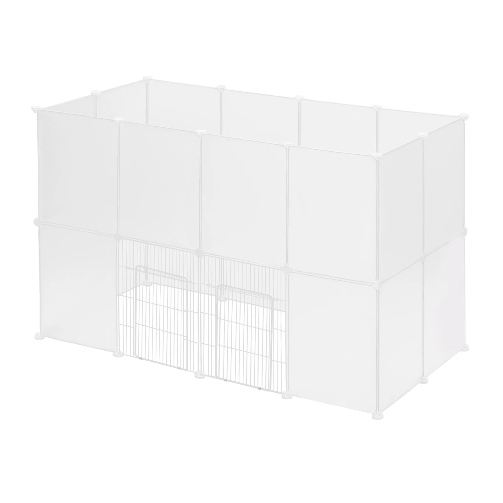 DIY Pet Playpen Metal Wire Exercise Modular Enclosure with Door Small Animal Cage for Guinea Pig