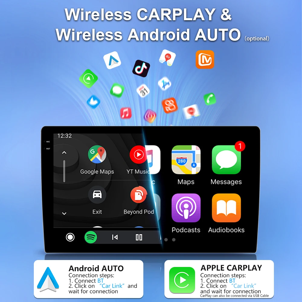 RoverOne Autoradio CarPlay Autoradio Pour Chevrolet Alibu 8 2012 2013