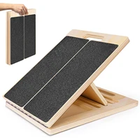 Professional Wooden Stretching Board Slant Board Adjustable Portable Non-slip Calf Stretch Wedge Exercise Equipment Squat Board 1