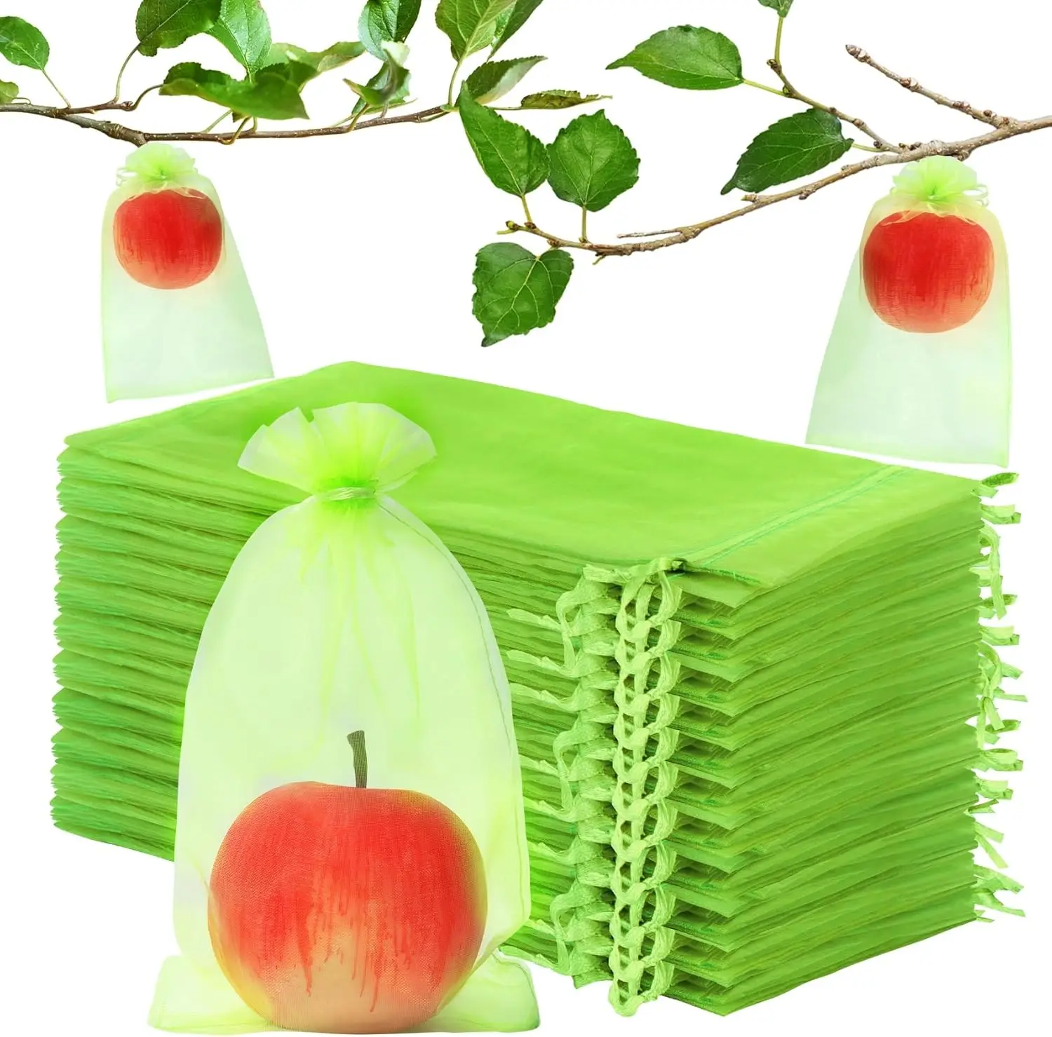 Fruit Protection Drawstring Bags Protect Vegetables Fruits From Insects Mosquito Bugs 100 Pcs fruit protection bags fruit protection bag plant protection bag