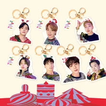 

KPOP Bangtan Boys Christmas Acrylic Keychain Pendant Bag Decoration Accessories Cosplay gift JIMIN SUGA JIN JK RM fan collection
