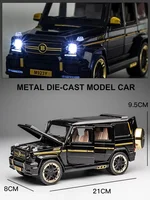 1:24 Benz BRABUS G65 refit Metal Diecast Toy Car Model High Simulation Toy Vehicle With Sound And Light Pull Back Car Gifts 2
