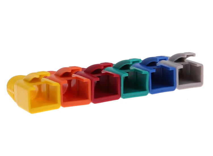 RJ45 Cat7 캡 Cat6a 네트워크 이더넷 케이블 커넥터 Cat 7 플러그 보호 다색 부츠 외장 색상 부시 OD 8.5mm