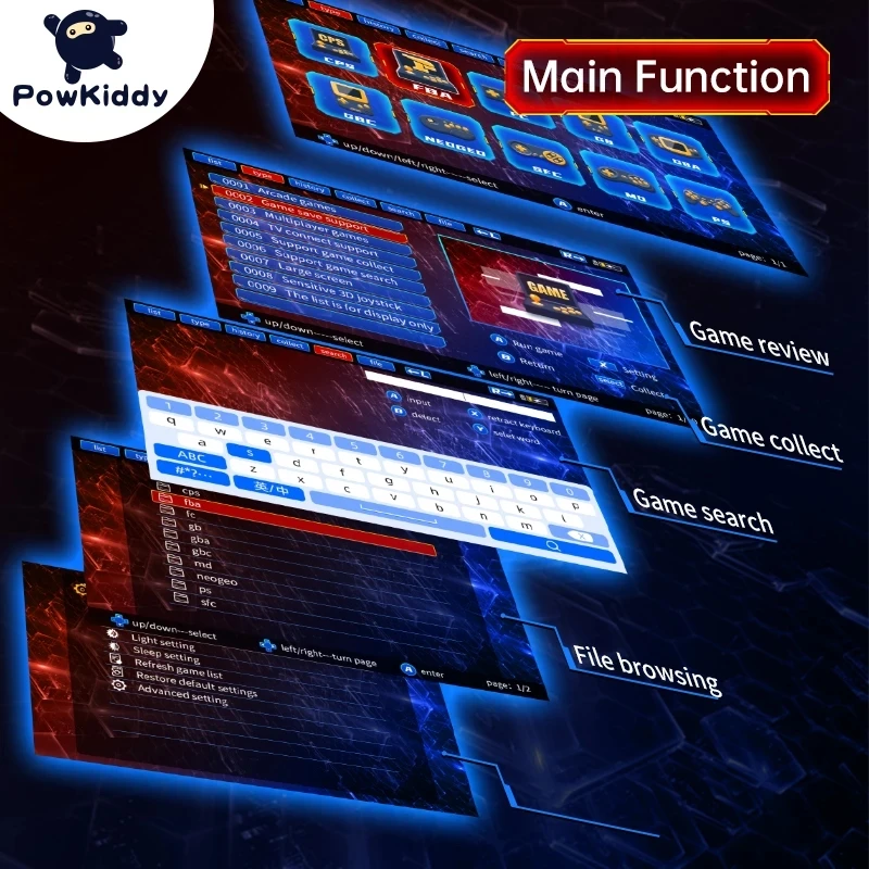 Powkiddy X70 7.0 Inch HD Screen Handheld Game Console Double Players ATM7051 Quad-Core Retro TV Video Game Console Gift