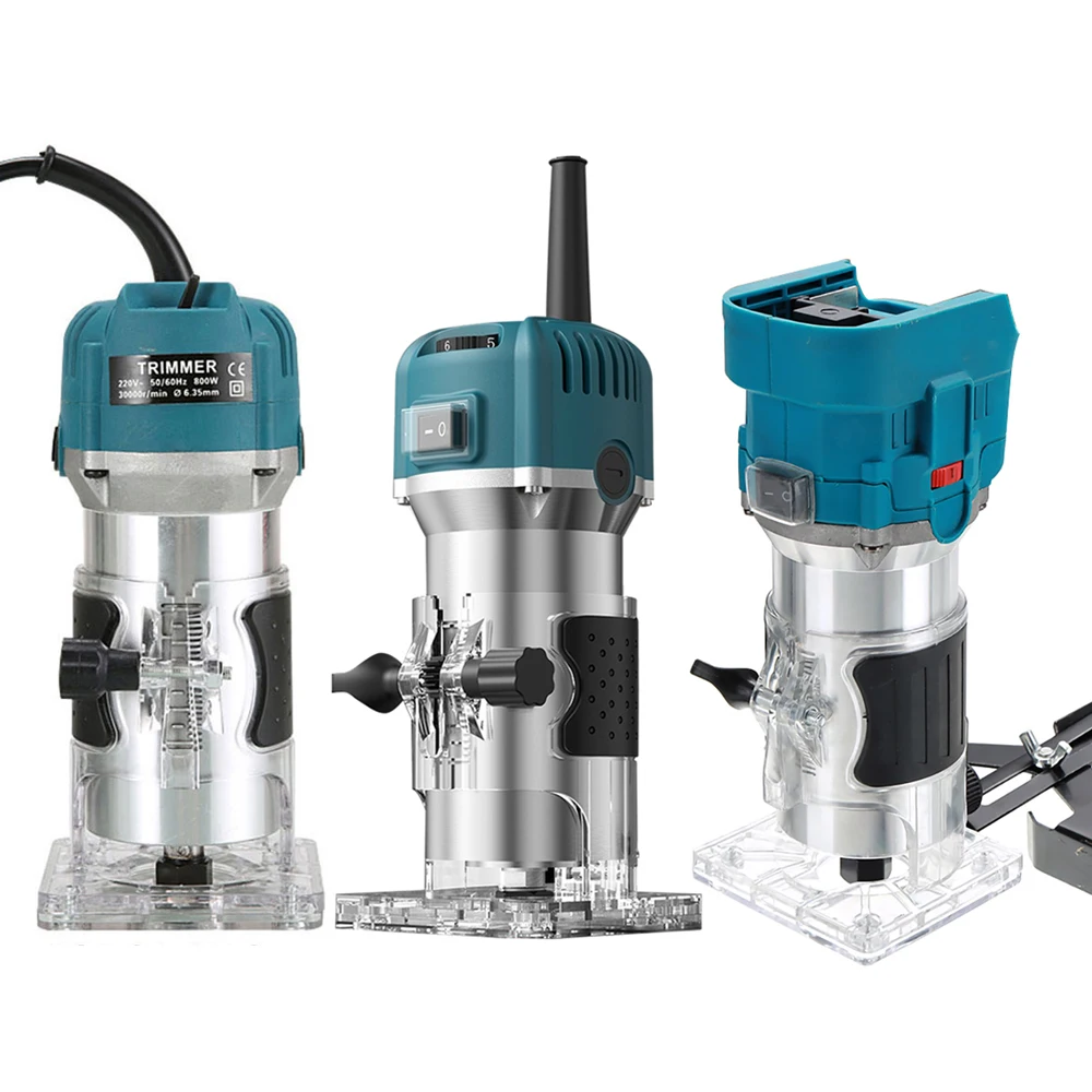 Woodworking Tools Wood Router Woodworking Electric Trimmer Wood Milling Engraving Slotting Trimming Machine Hand Carving Router 800w 110v/220v