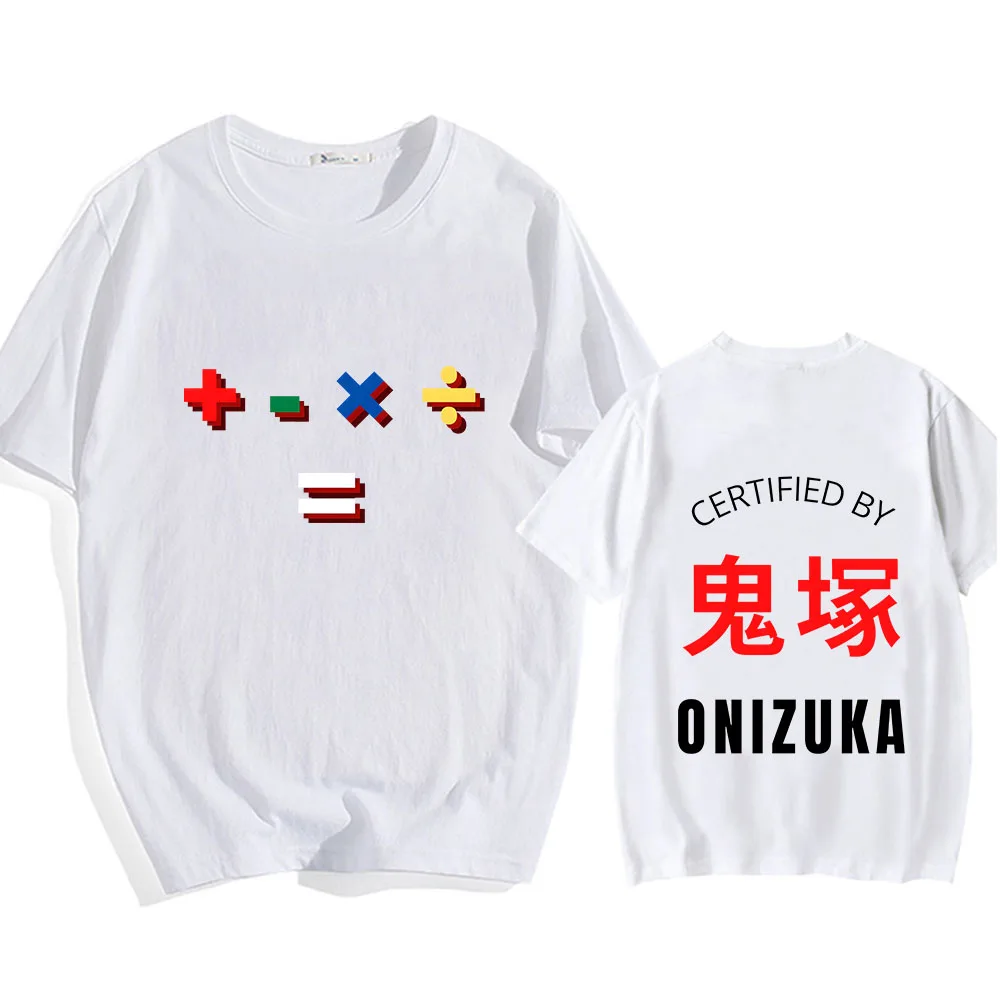 

Футболки в стиле Харадзюку с изображением прекрасной учительницы Onizuka GTO, футболки с рисунком, мужские/женские футболки из 100% хлопка с круглым вырезом, летняя аниме одежда