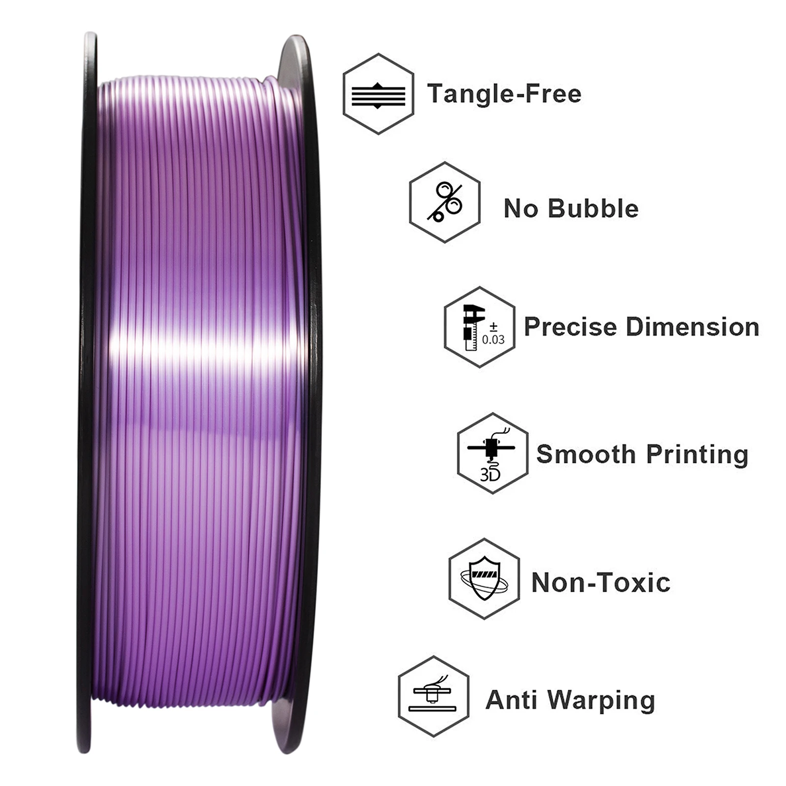 【Neu】 Seiden-PLA-Filament für 3D-Drucker, 1,75 mm, Maßgenauigkeit +/- 0,03 mm, hochwertiges 3D-Druckmaterial, 1 kg Spule – Detail 21