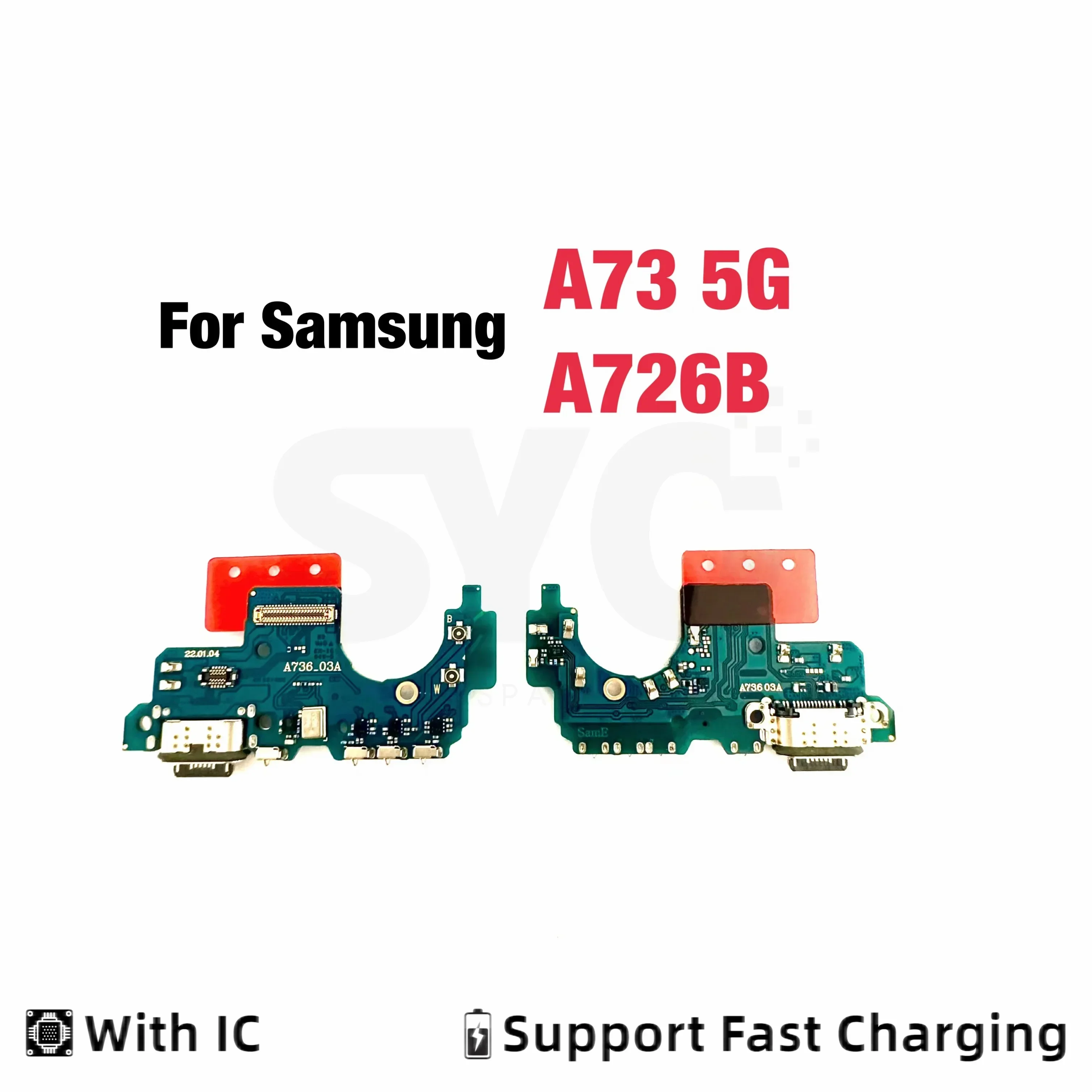 10Pcs/Lot USB Charging Port Mic Microphone Dock Connector Board Flex Cable For Samsung  A73 5G A736 A736B Repair Parts