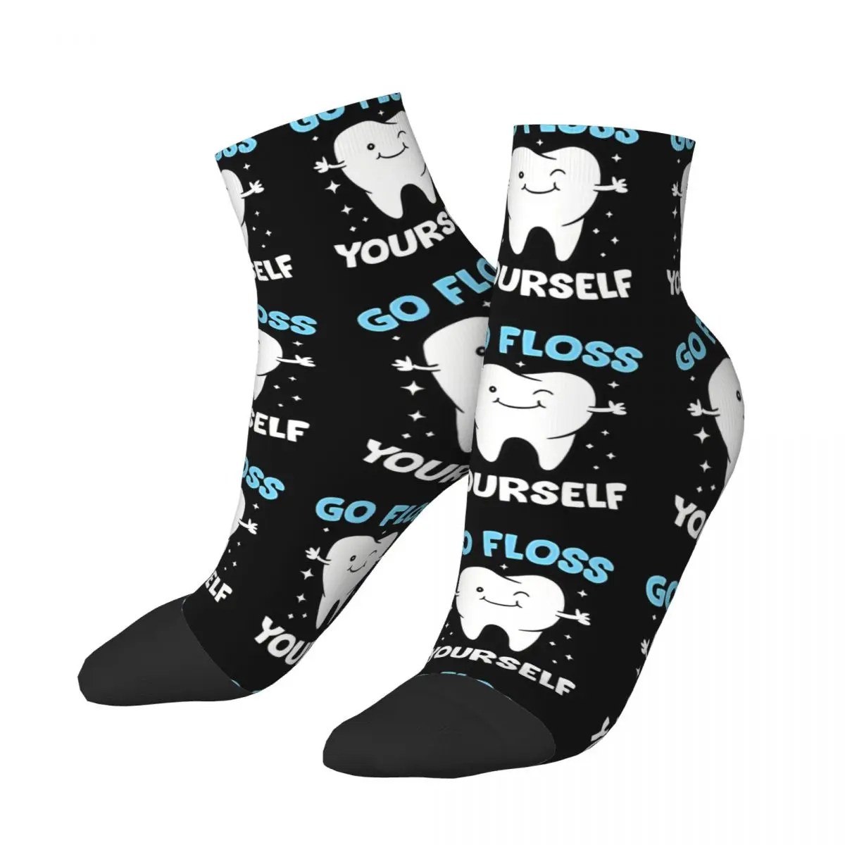 

Hygienist Assistant Tooth Go Floss Yourself Dentist Teeth Socks Sports 3D Print Boy Girls Mid-calf Sock