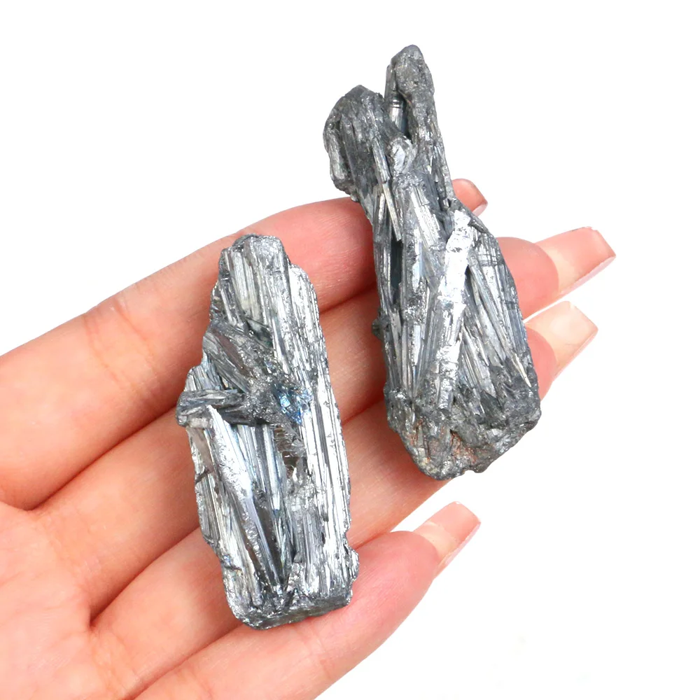 

Mineraali Beautiful Natural Raw Stibnite Stone for Home Collection Tiny 20-30g Decor Specimen Irregular Crystal Gem Antimony Ore
