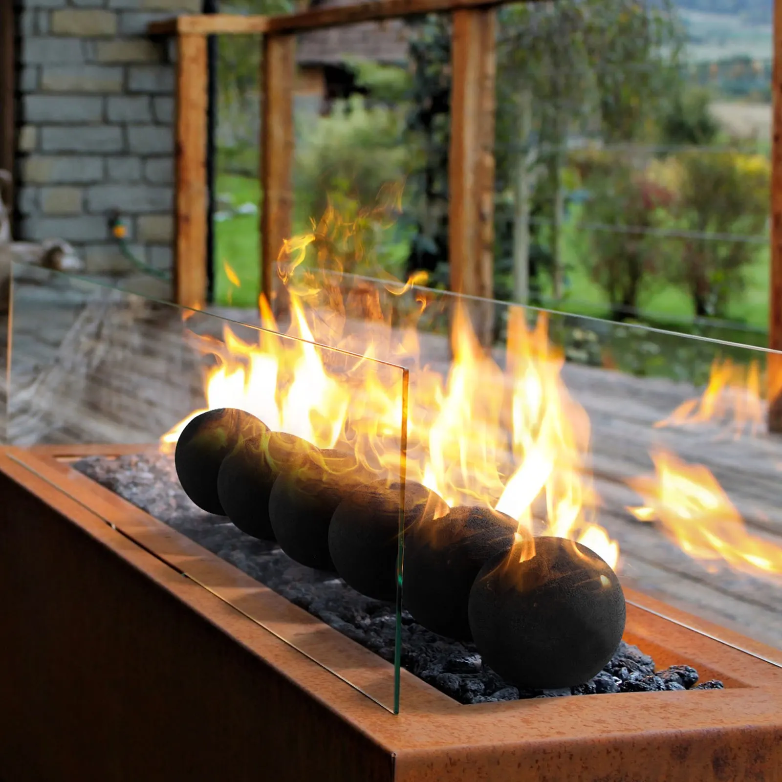 5 Inch 6 Pcs Ceramic Fire Balls 1