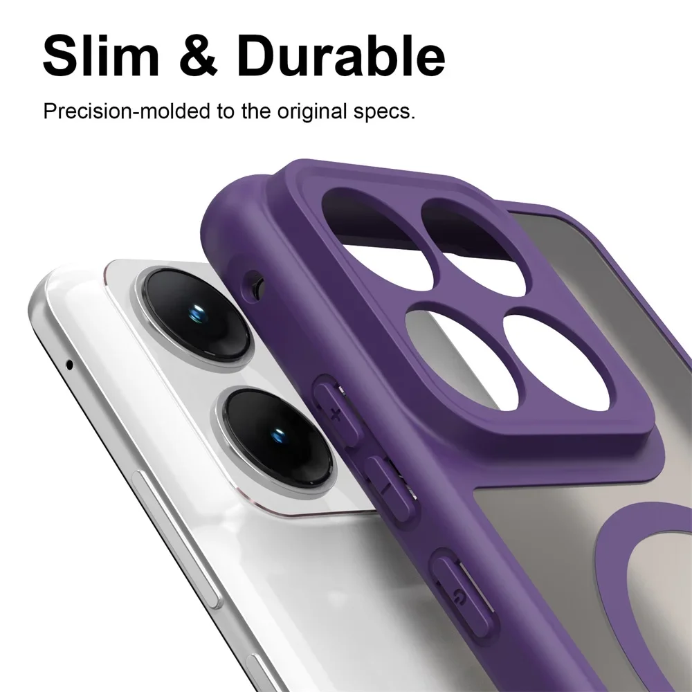 Luxury Matte Transparent Magnetic Phone Case - Premium Protective Cover