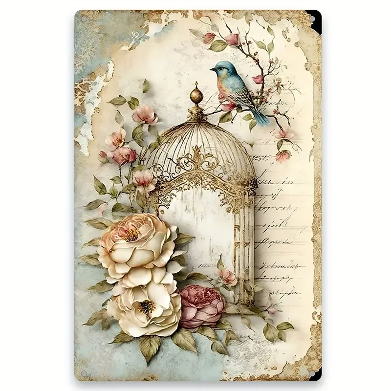 1pc Hummingbirds Metal Tin Sign 8x12 Inches\30x20cm Wall Art Decor, Room Decor, Home Decor, Restaurant Decor, Bar Decor, Cafe De