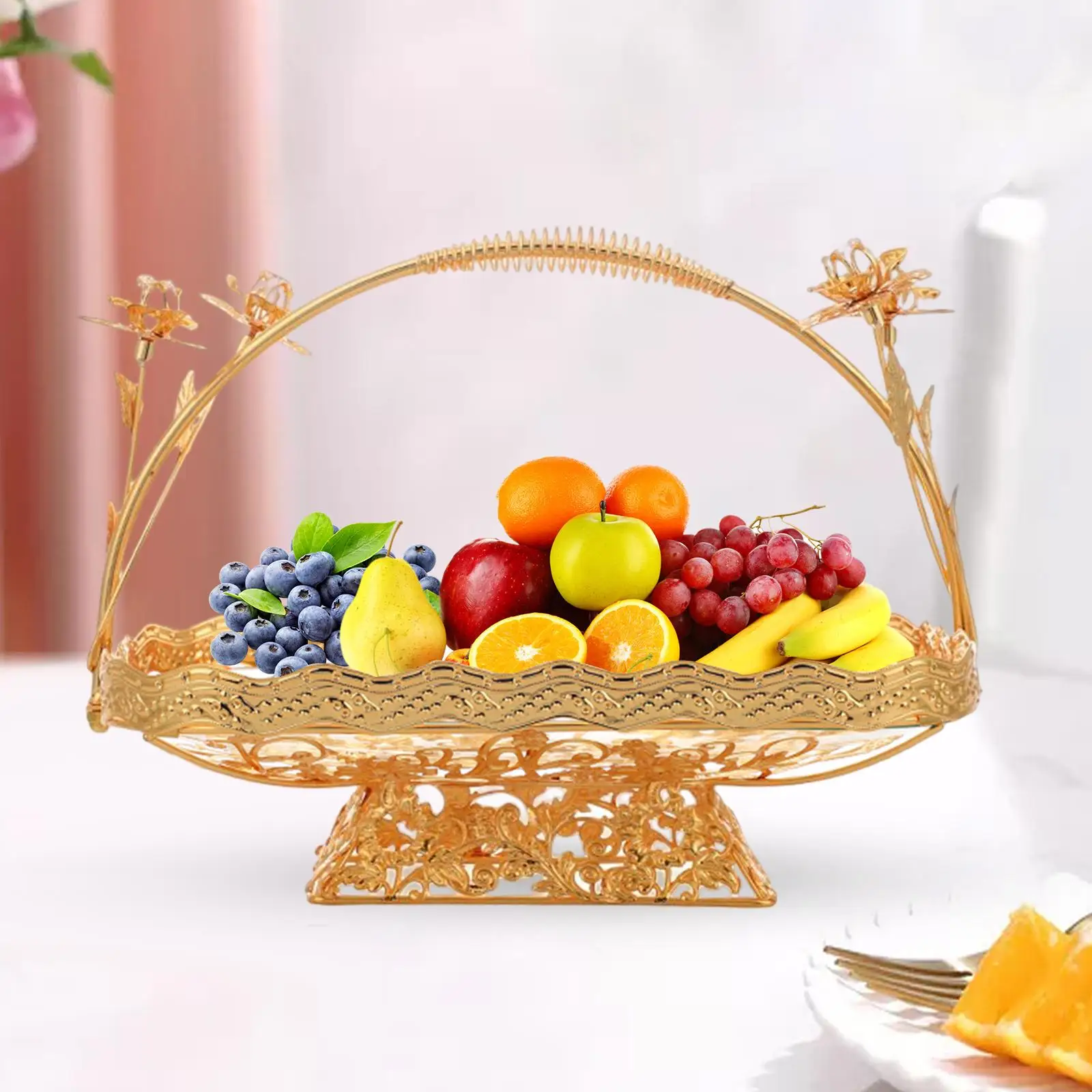 Portable Fruit Basket Snack Display Basket Snack Display Tray For
