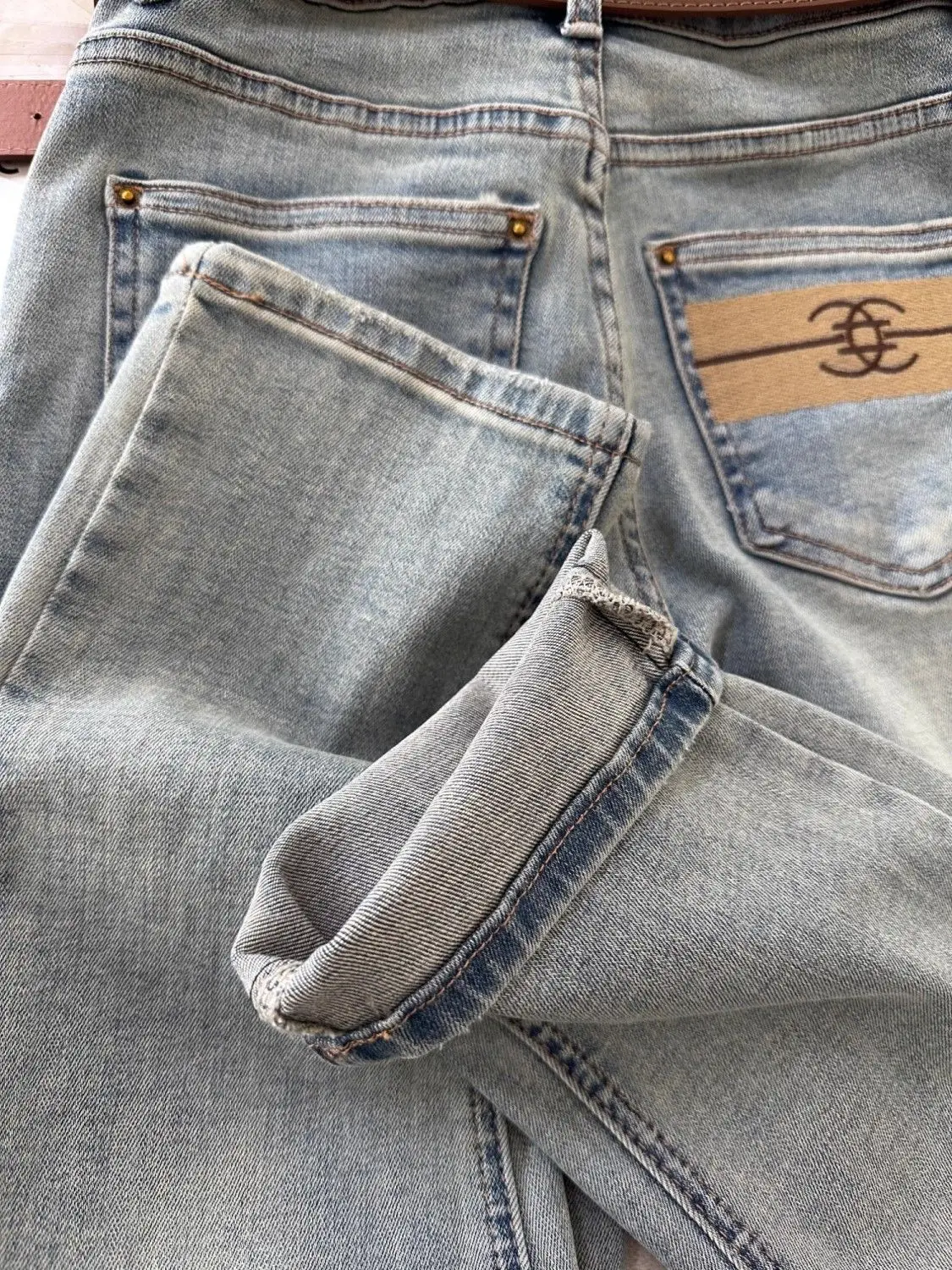 Y2K Light blue jeans for women in spring autumn high waist slim fit straight leg cropped pants trendy cigarette tube pants 2024 3
