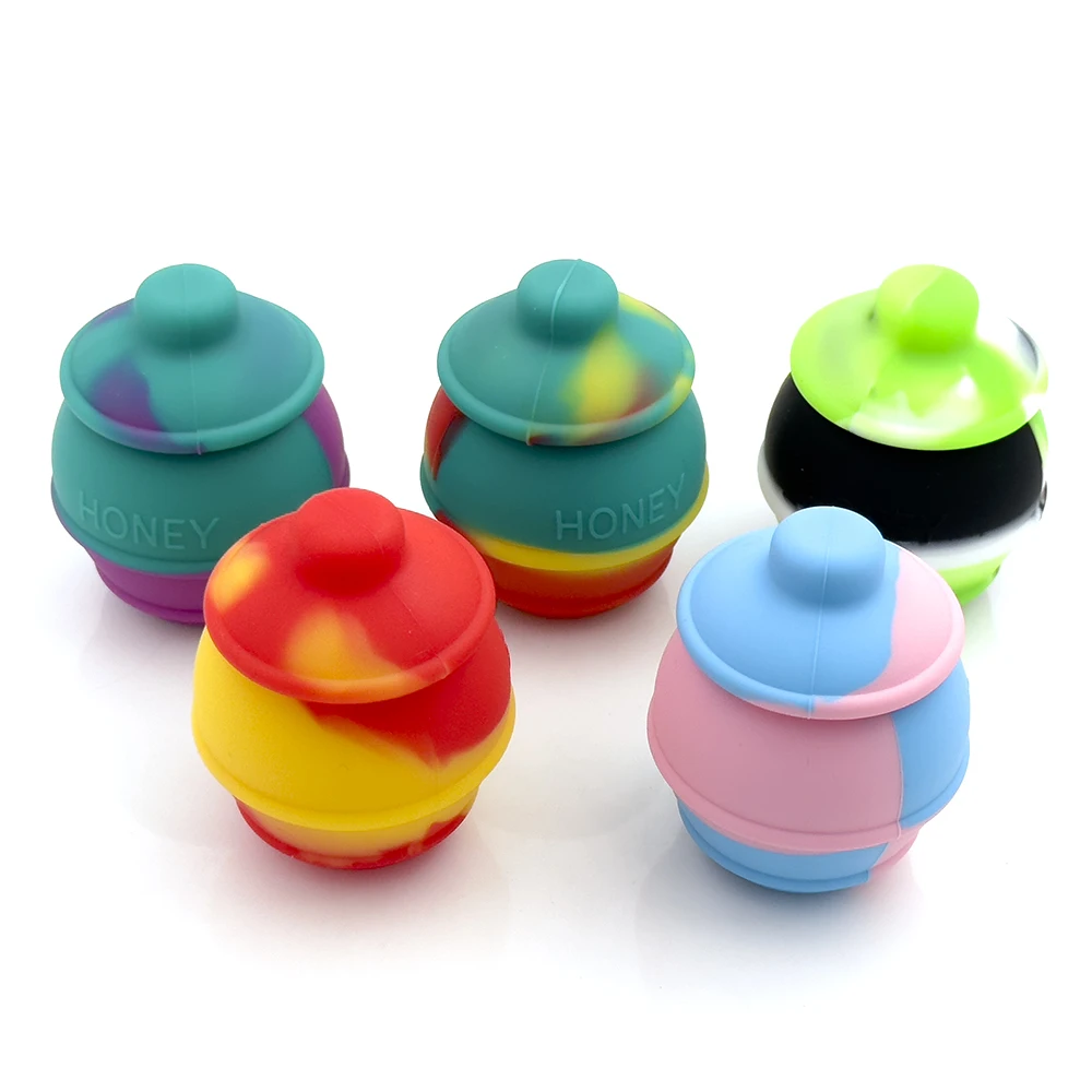 

5PCS Silicone Storage Box Honey Wax Oil Container 35ml Cigarette Accessories
