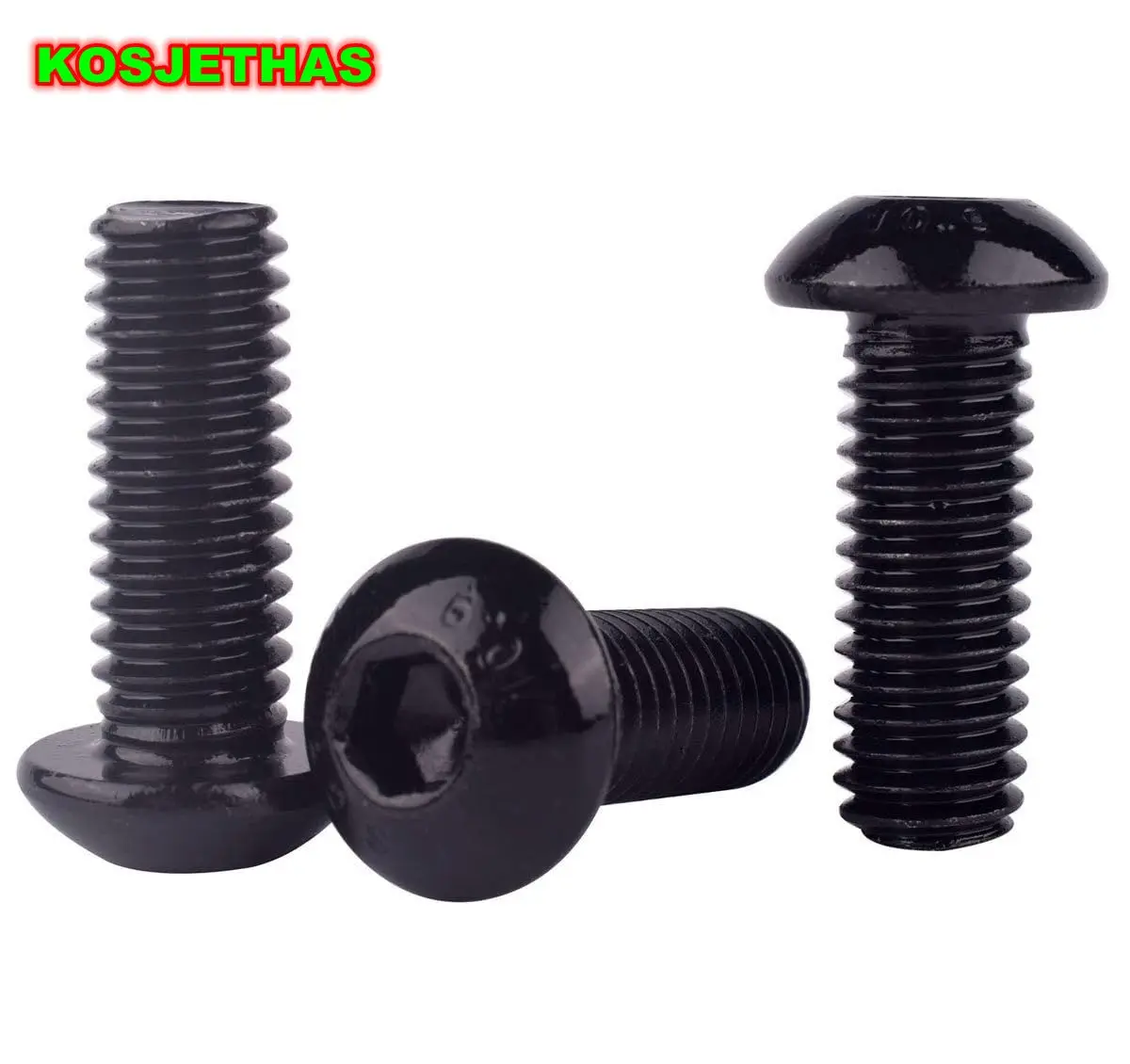 Stainless Steel Screw KOSJETHAS 5pcs UNC Coarse Thread 8-32 10-24 1/4-20 3/8-16 Button Hxe Socket Cap Screw Flat Countersunk 304 Stainless Steel Black