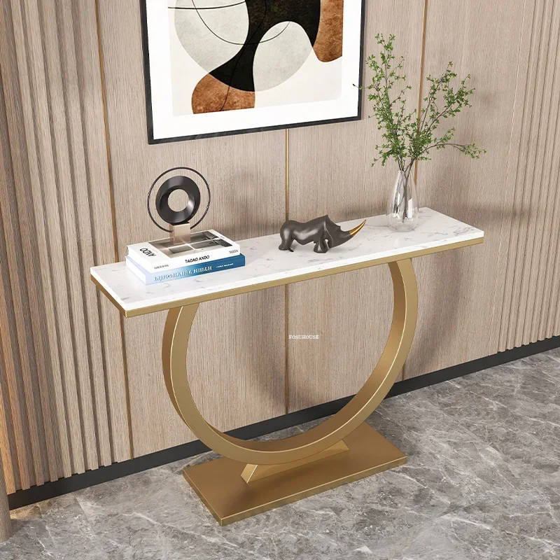 Console Table Simple Wrought Iron Console Table for Living Room