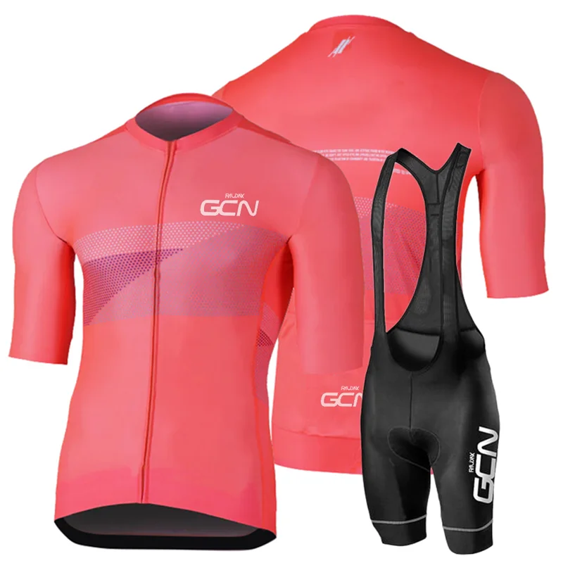 New 2024 Raudax GCN Summer Men's Cycling Jersey Set Breathable Cycling Shirt Team Cycling clothing Mountain Bike Riding Clothes 2