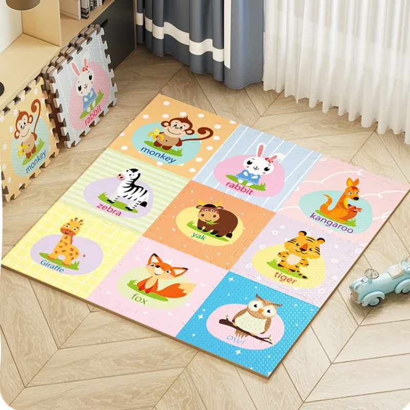 Play Mats 9PCS Baby Game Mat 30x30cm Baby Play Mat Thick 1cm Activities Mat for Baby Game Mat Room Mat Tatame Floor Mat Foot Mat