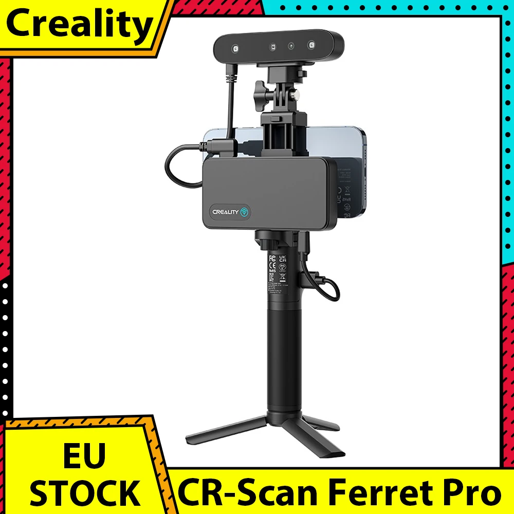 Creality Cr-Scan Furetto Pro Scanner 3D Fino A 30 Fps Velocità Di Scansione 0.1Mm Precisione 150-700Mm Distanza Di Lavoro Connessione Wireless