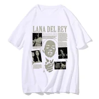 Singer Lana Del Rey Print T Shirt Men Women Fashion Hip Hop Streetwear Harajuku Short Sleeve Plus Size T Shirt Unisex Top 2