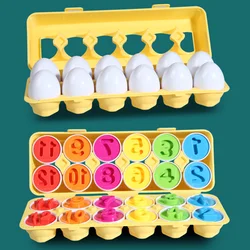 Colorful Shape Sorting Montessori Egg Toy for Toddlers - Educational STEM Gift (12pcs number)