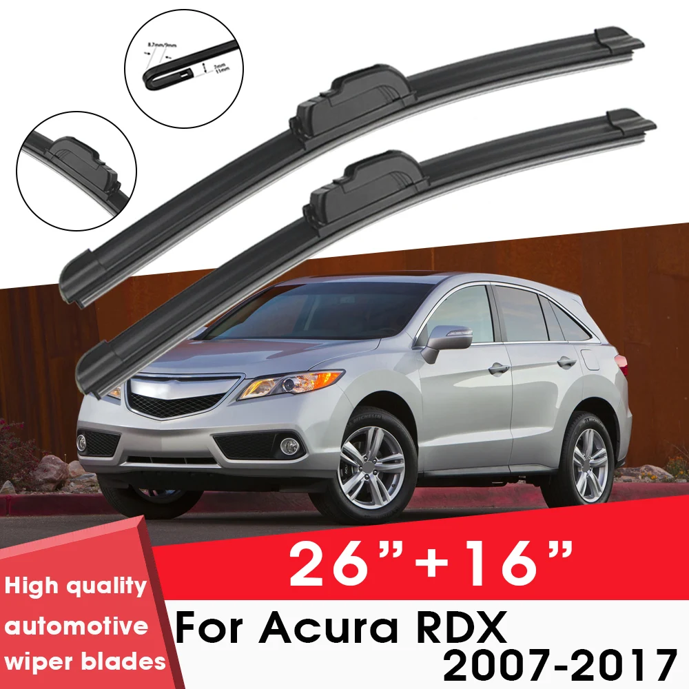 

Car Wiper Blade Blades For Acura RDX 2007-2017 26"+16" Windshield Windscreen Clean Rubber Silicon Cars Wipers Accessories