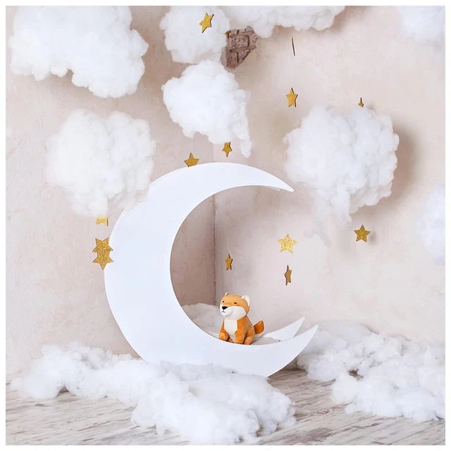 Artificial Cotton 3D Cloud Fake White Cloud Home Stage Wedding Party Prop  Kids Birthday Party Shopping Mall Decorations