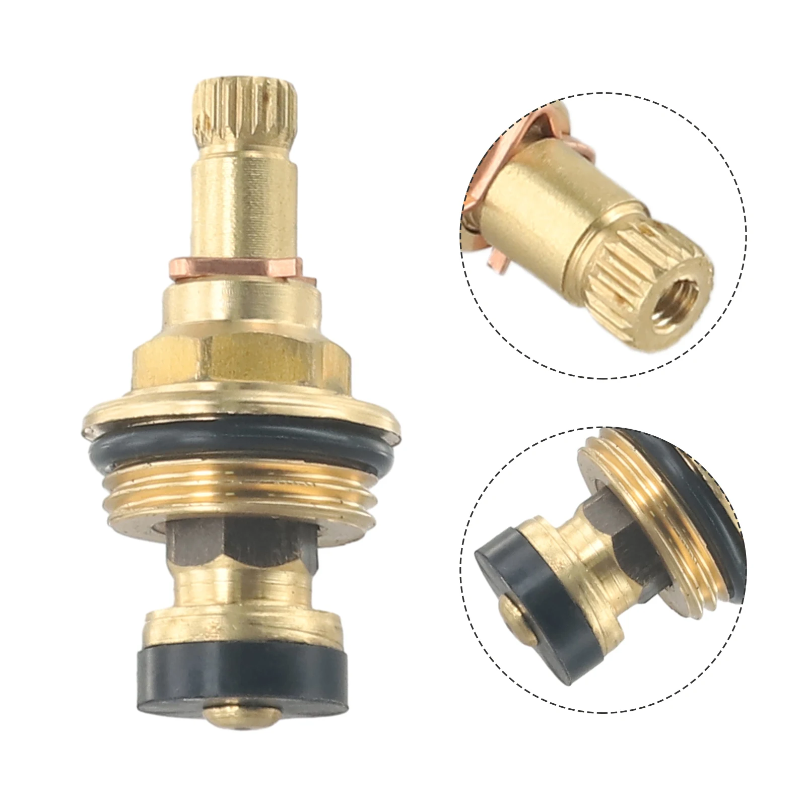Brass Faucet Tap Valve Spool Faucet Cartridge Hot And Cold Water Spool G1/2 Bsp 20-Tooth Cartridge Valve Bathroom Accessories