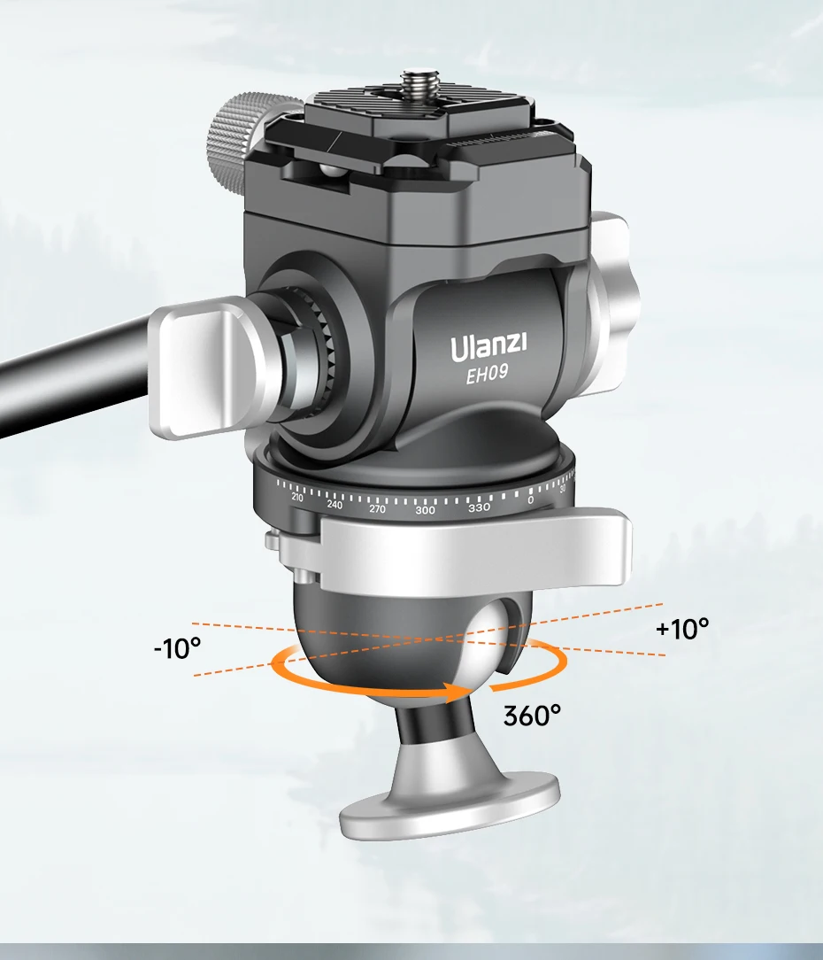 EH09 Inverted Ball Head for Tripod Arca-Swiss Compatible Support Vertical&Horizo