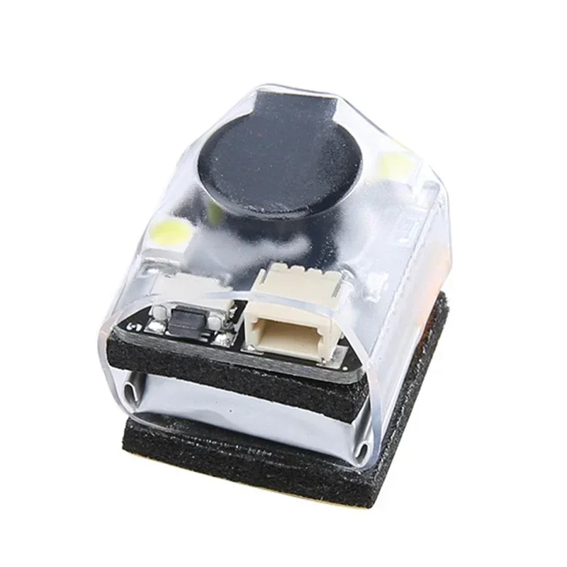 Vue détaillée du Finder Buzzer iFlight YR50B_S avec connecteur et bouton, Achetez iFlight YR50B_S Finder Buzzer 100dB - Sonnerie BB avec LED pour Drone FPV.