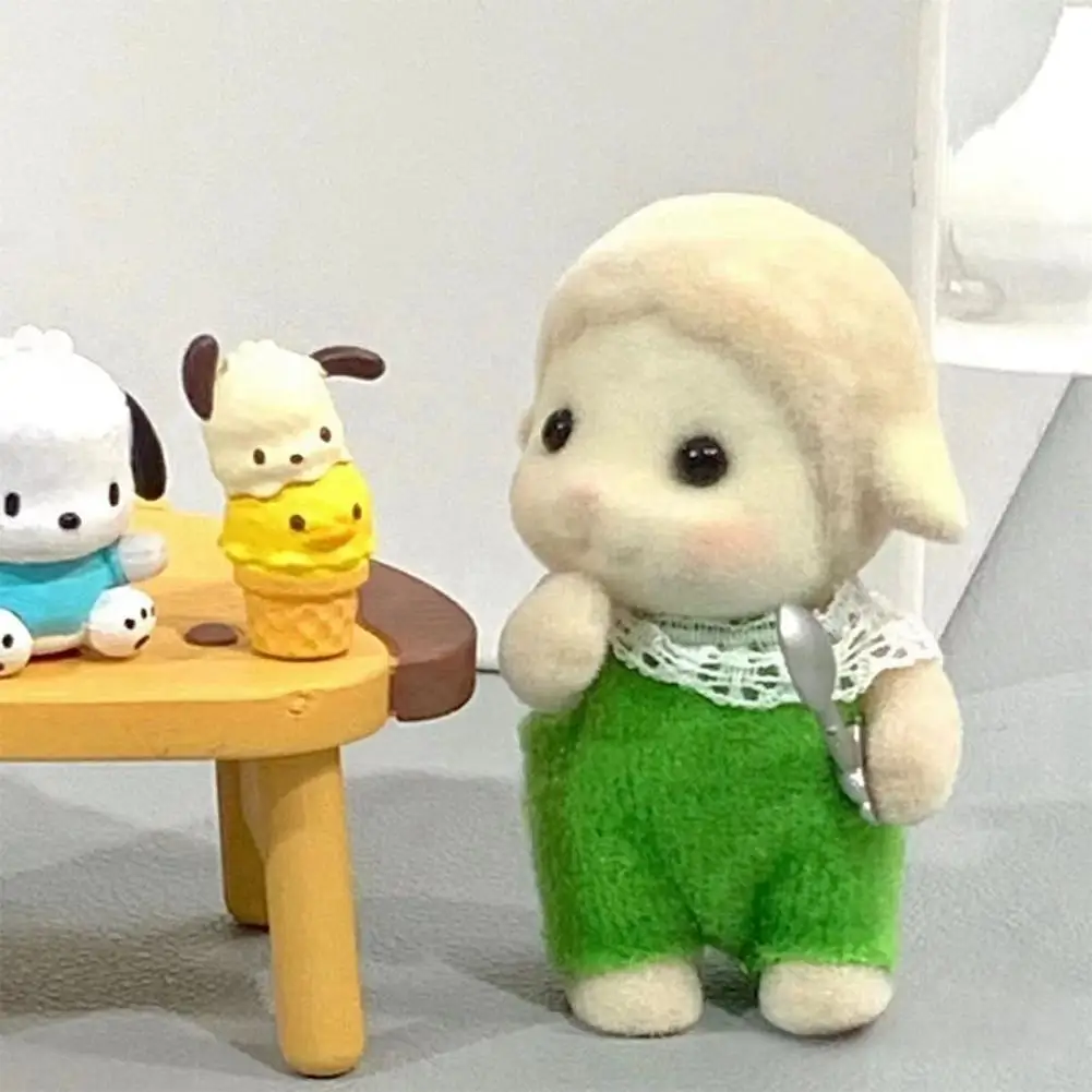 Cute Elephant/lamb/white Cat/poodle Series Dolls Mini Doll Ornaments Ins Super Hot Birthday Gift For Friend Poodle Sylvan Family 2