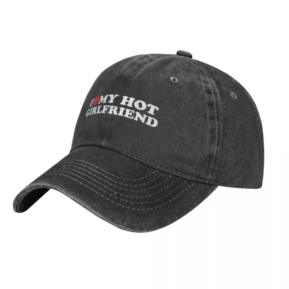 

I Love My Hot Girlfriend - I Heart My Hot Girlfriend Cowboy Hat Custom Cap Beach Outing Cosplay Sun Cap Mens Caps Women's