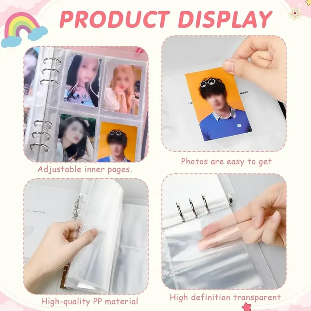 10 pièces Album Photo Pages intérieures A5 Kpop classeur porte-carte Photo classeur incrustation carte idole recueillir livre Page intérieure Ş  3