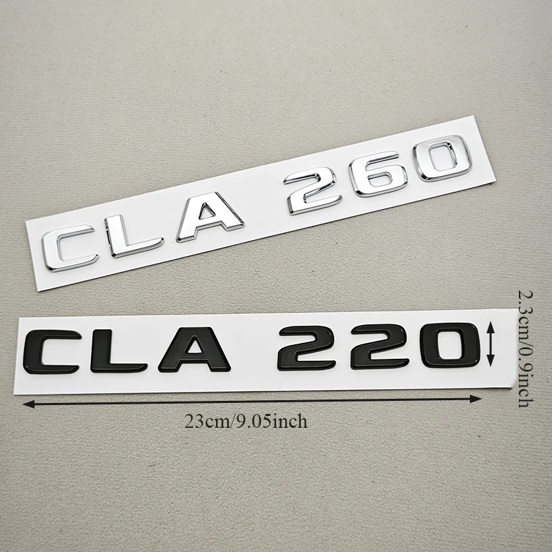 3D ABS 자동차 레터 로고 CLA180 CLA200 CLA220 CLA250 CLA260 4MATIC 배지 리어 트렁크 엠블럼 스티커 메르세데스 벤츠 C118 W117용
