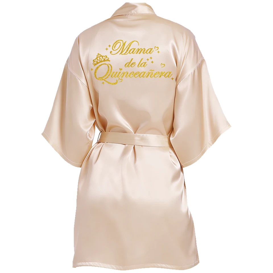Mis Quince Años Quinceañera Robe Birthday Party Bathrobe Elegant Girls Celebration Gown for 15th Anniversary Ceremony 4