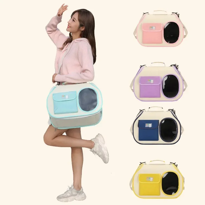 Cat Bag Diaper Bag Portable Handheld Versatile Pet Bag Large Capacity One Shoulder Crossbody Dog Bag out Cat Bag